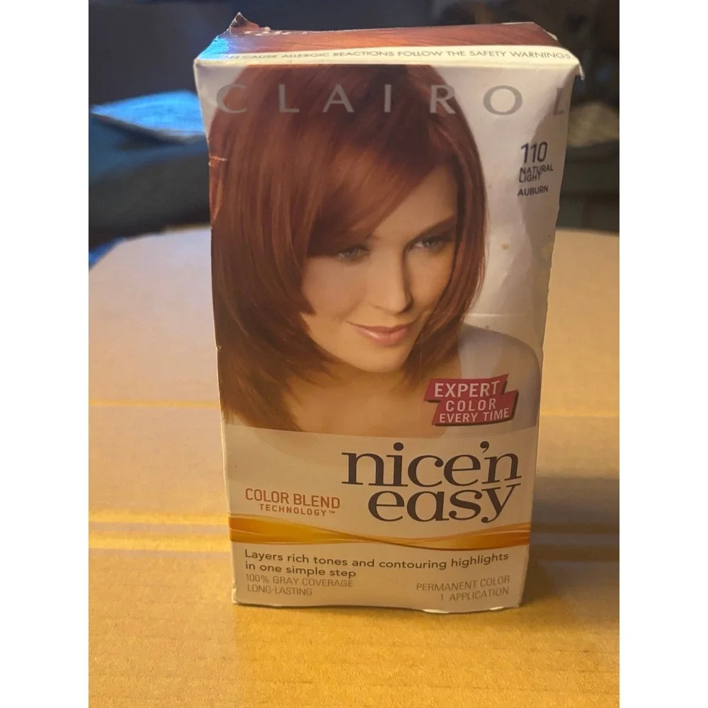 Clairol Nice'N Easy ColorBlend Permanent Color Natural Light Auburn # 110.